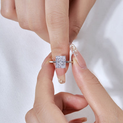 [Clover Jewelery]4.0 Carat Ornate Enchanting Radiand Cut Banquet Ring