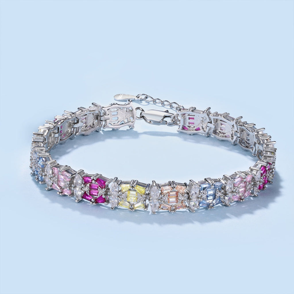 [Clover Jewelry]Zartes, farbenfrohes Armband mit mehreren Schliffen für Partys