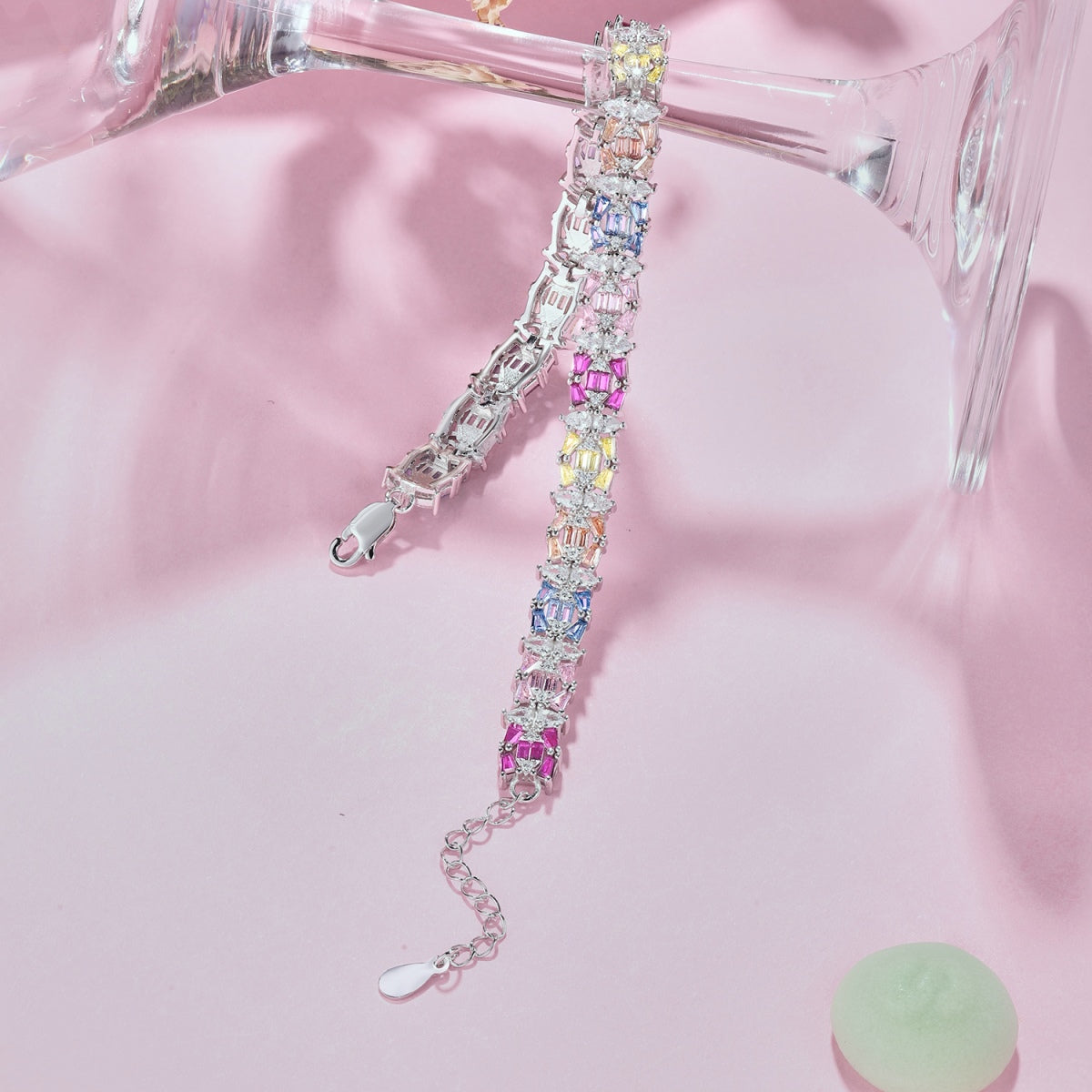 [Clover Jewelry]Zartes, farbenfrohes Armband mit mehreren Schliffen für Partys