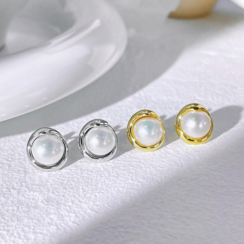[Clover Jewelry]Zarte Brotperlenohrringe