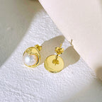 [Clover Jewelry]Zarte Brotperlenohrringe