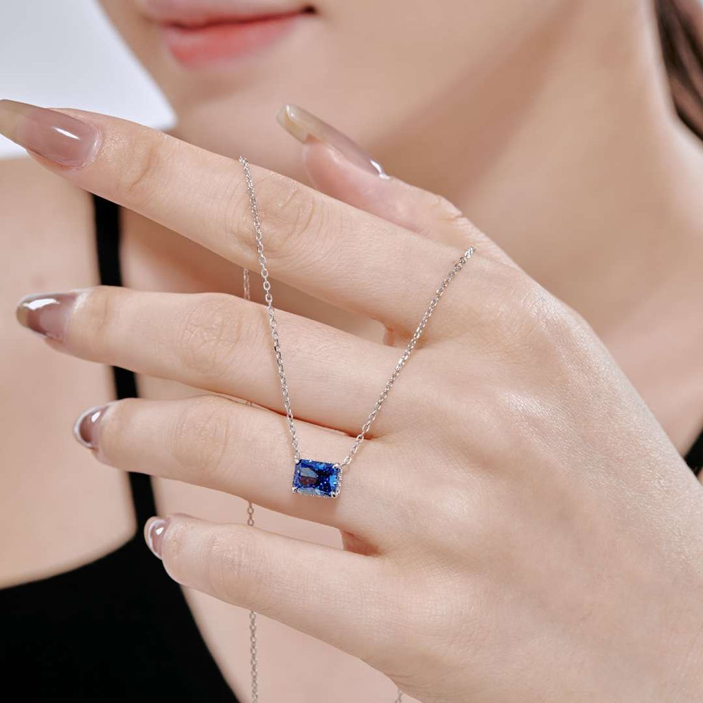 [Clover Jewelry]Luxuriöse quadratische, bunte Halskette