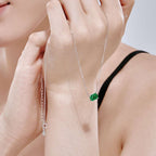 [Clover Jewelry]Luxuriöse quadratische, bunte Halskette