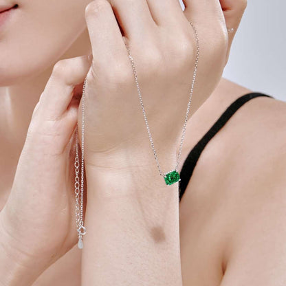[Clover Jewelery]Luxurious Square Shape Colorful Necalack