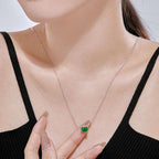 [Clover Jewelry]Luxuriöse quadratische, bunte Halskette