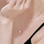 [Clover Jewelry]Luxuriöse quadratische, bunte Halskette
