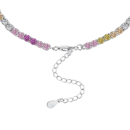 [Clover Jewelery]Delicate Colorful Tennis Necklace