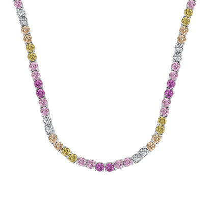 [Clover Jewelery]Delicate Colorful Tennis Necklace