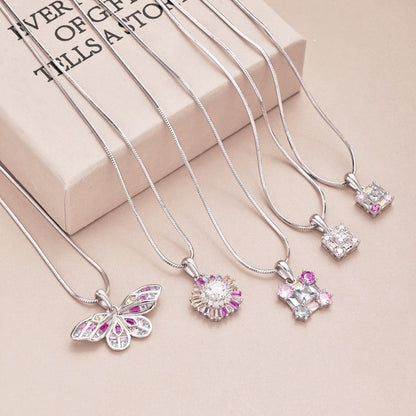 [Clover Jewelery]Charming Flower Colorful Necklace