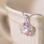 [Clover Jewelry]Charming Flower Colorful Necklace