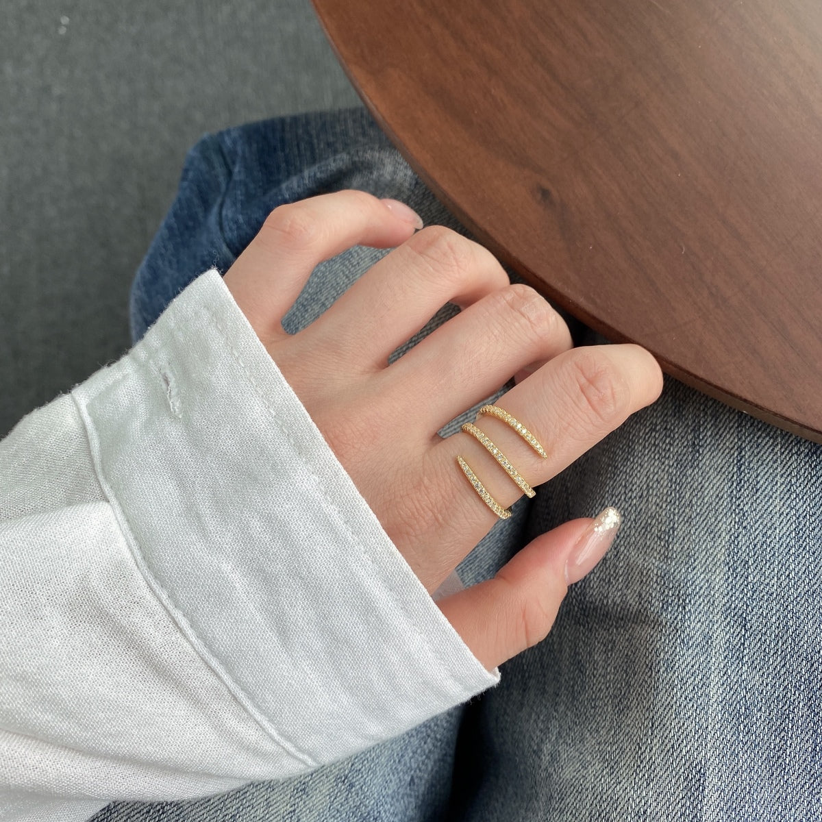 [Clover Jewelery]Unique Vibrant Entangle Daily Ring