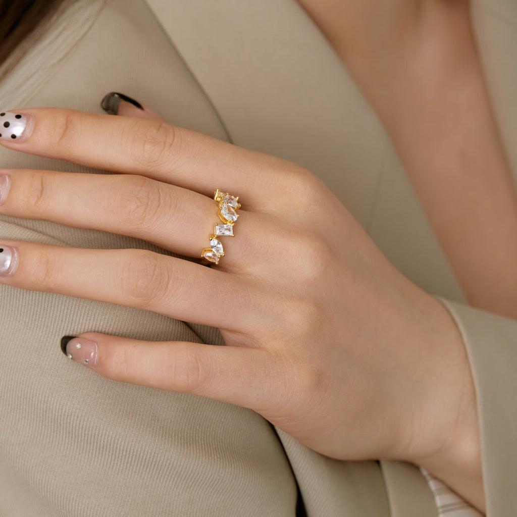 [Clover Schmuck]Zarter Mehrfachschliff-Ring