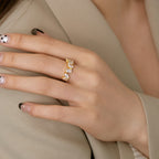 [Clover Schmuck]Zarter Mehrfachschliff-Ring