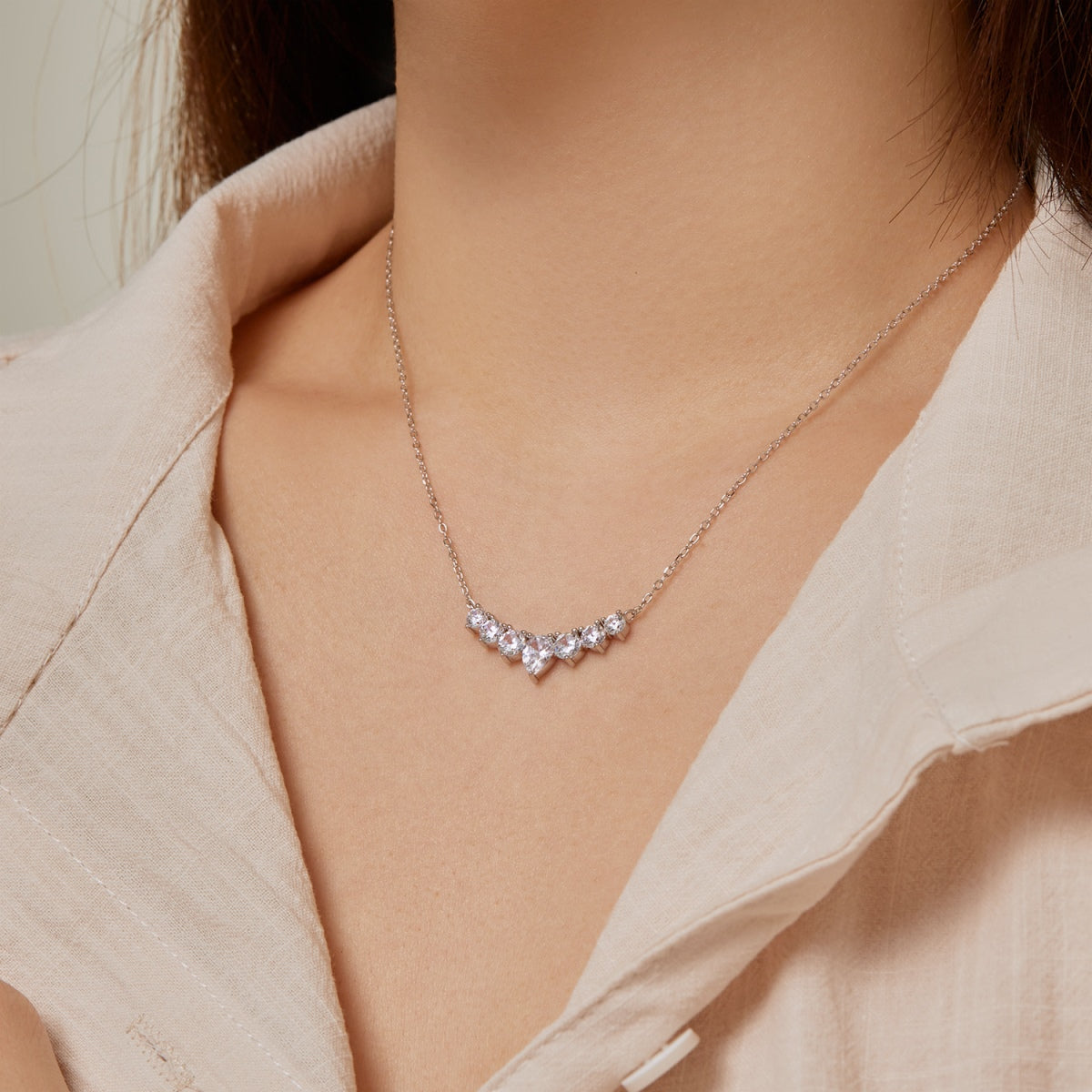 [Clover Jewelery]Dainty Colorful Heart Necklace