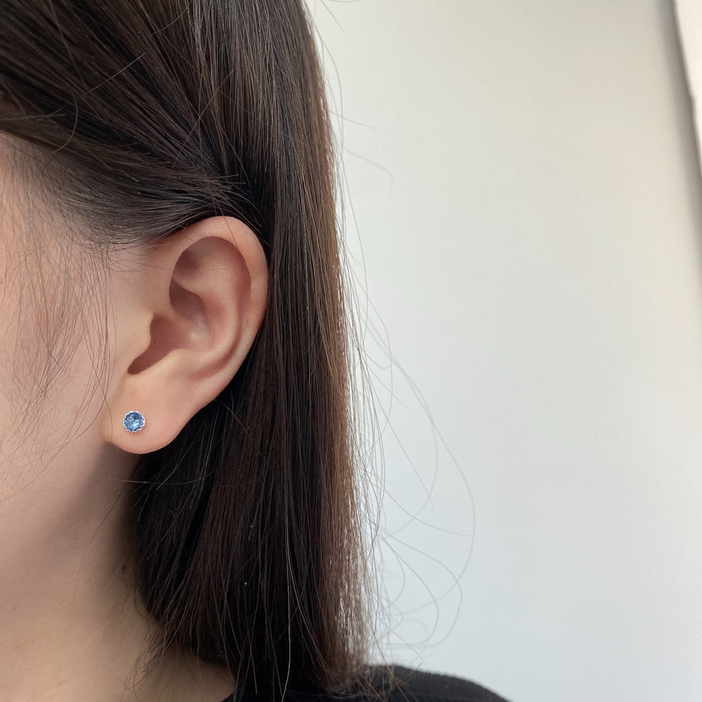[Clover Jewelry]Funkelnde bunte runde Ohrringe