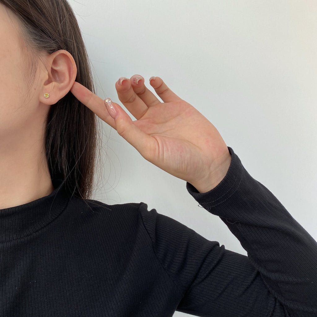 [Clover Jewelry]Funkelnde bunte runde Ohrringe