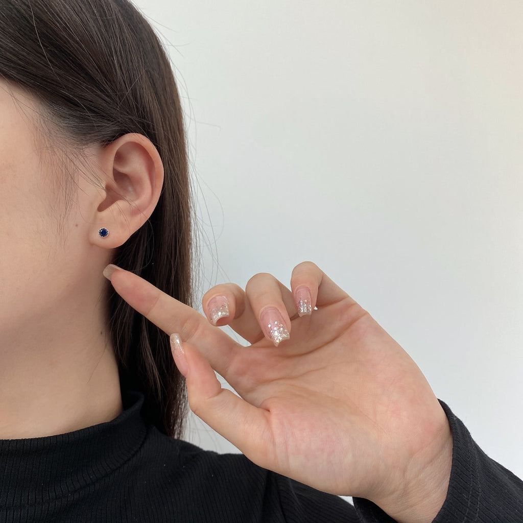 [Clover Jewelry]Funkelnde bunte runde Ohrringe