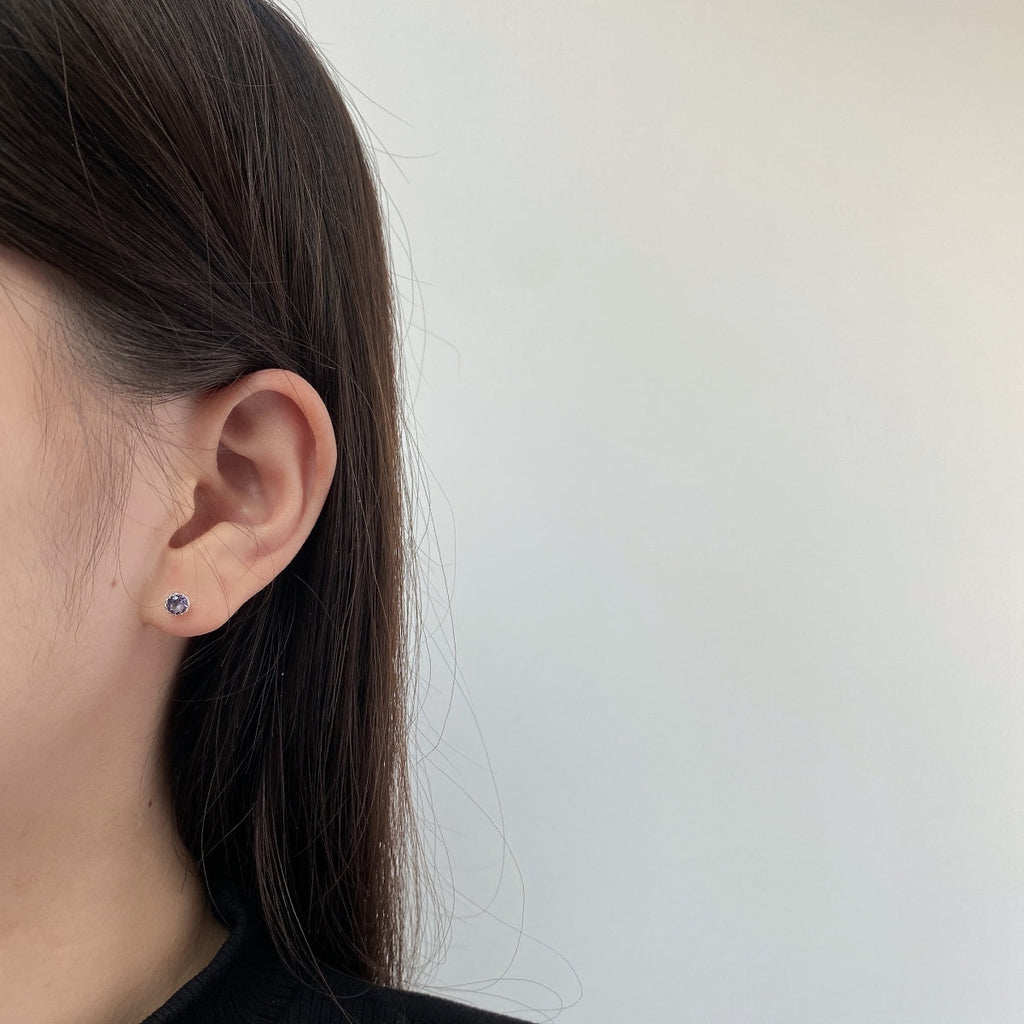 [Clover Jewelry]Funkelnde bunte runde Ohrringe