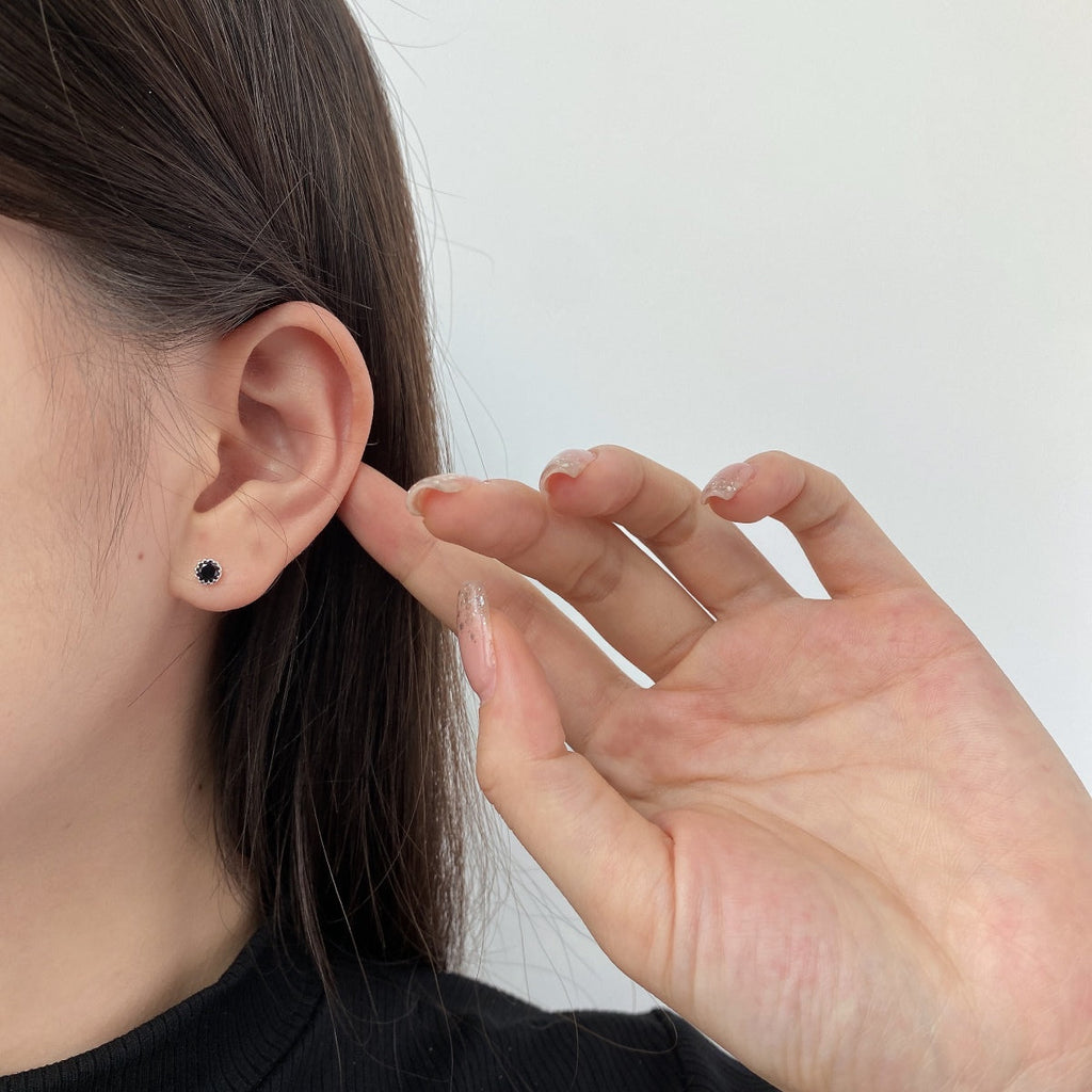 [Clover Jewelry]Funkelnde bunte runde Ohrringe