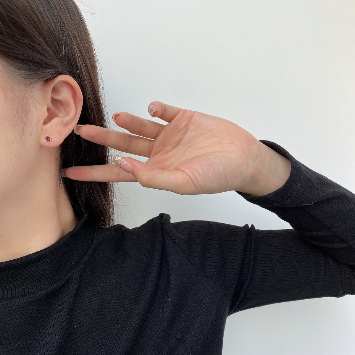[Clover Jewelry]Funkelnde bunte runde Ohrringe