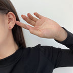 [Clover Jewelry]Funkelnde bunte runde Ohrringe