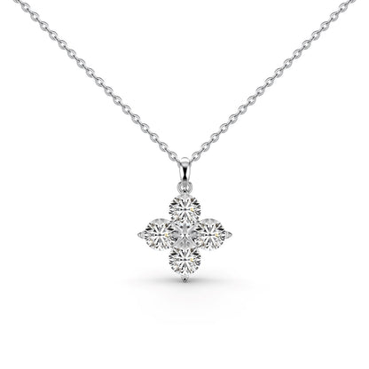 [Clover Jewelery]Four-Leaf Clover And Eight-Pointed Star Necklace