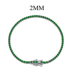 [Clover Jewelry]Strahlendes, farbenfrohes, rund geschliffenes Party-Armband
