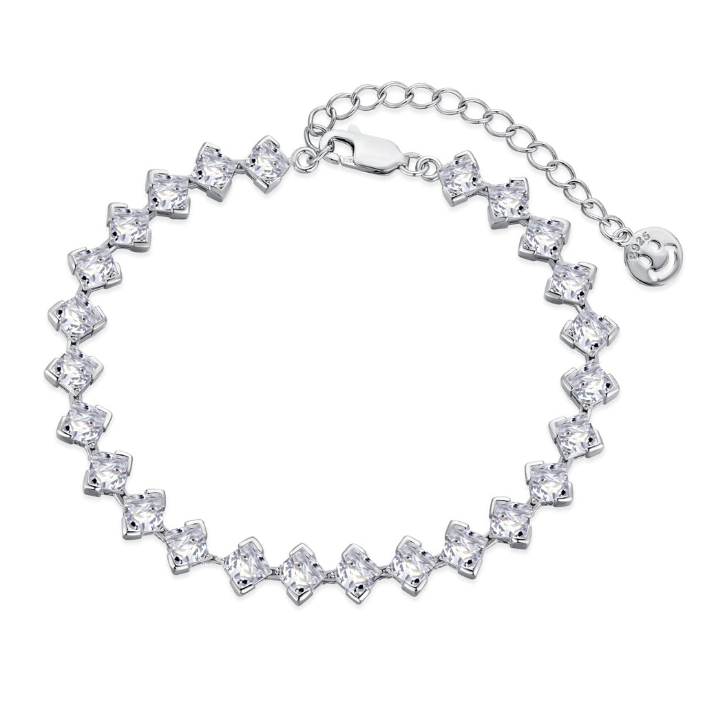 [Clover Jewelry]0.5 Karat Aufwendiges Prinzessschliff Alltagsarmband