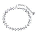 [Clover Jewelry]0.5 Karat Aufwendiges Prinzessschliff Alltagsarmband