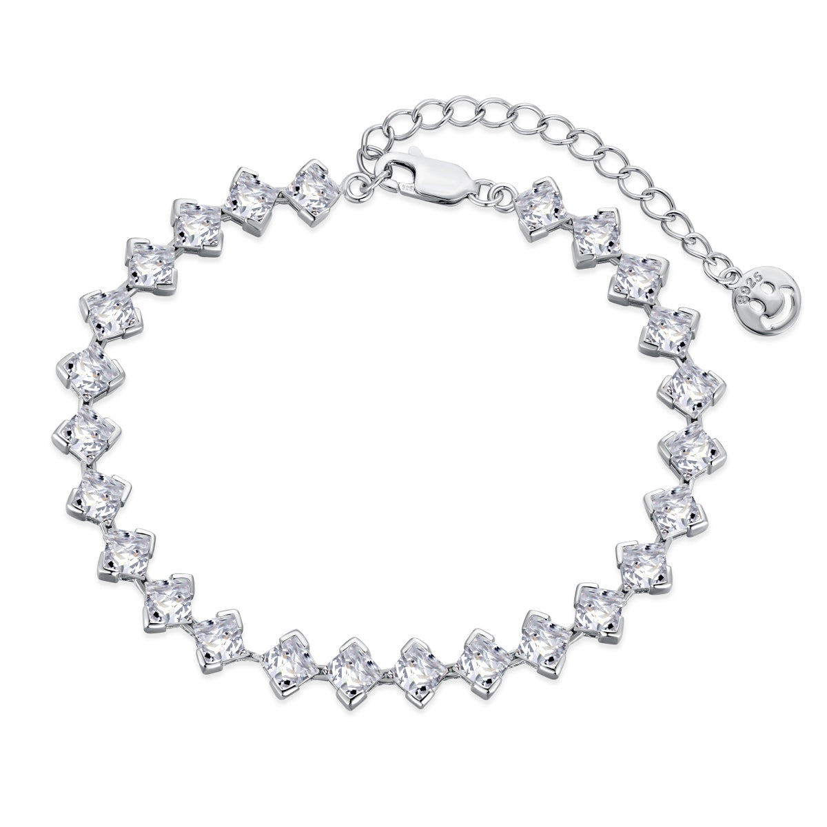 [Clover Jewelry]0.5 Karat Aufwendiges Prinzessschliff Alltagsarmband