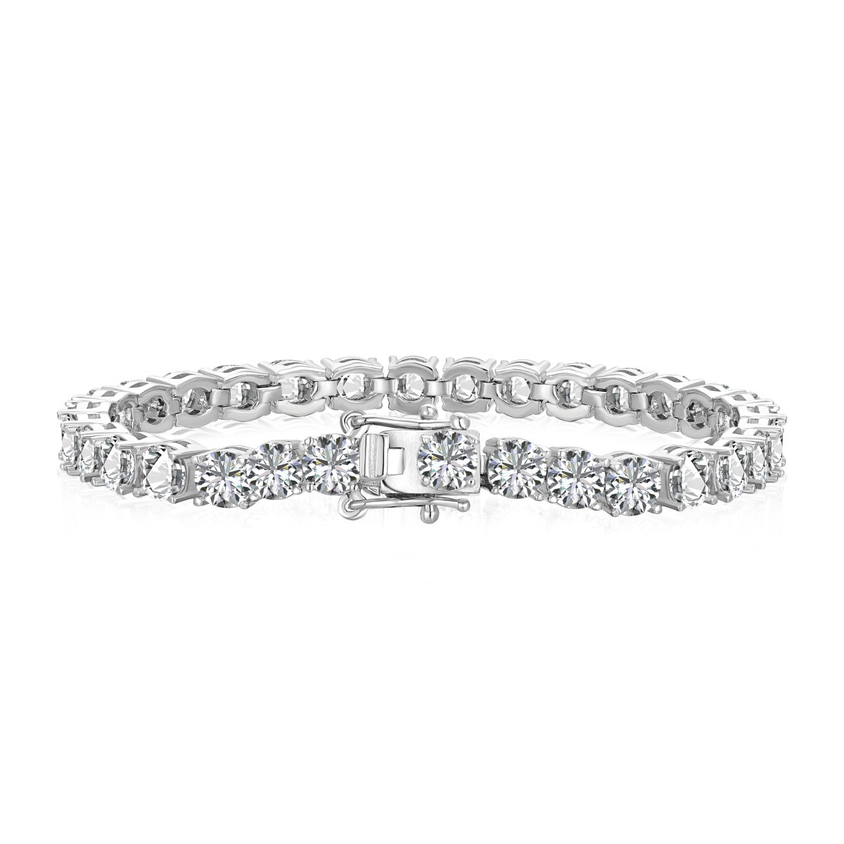 [Clover Jewelery]Ornate Sparkling Round Cut Wedding Bracelet