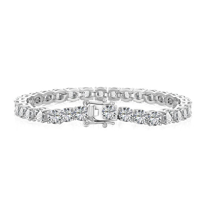 [Clover Jewelery]Ornate Sparkling Round Cut Wedding Bracelet
