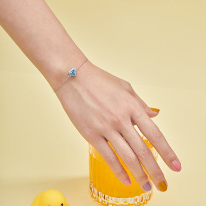 [Clover Jewelry] Funkelndes romantisches Armband in Herzform für Liebhaber