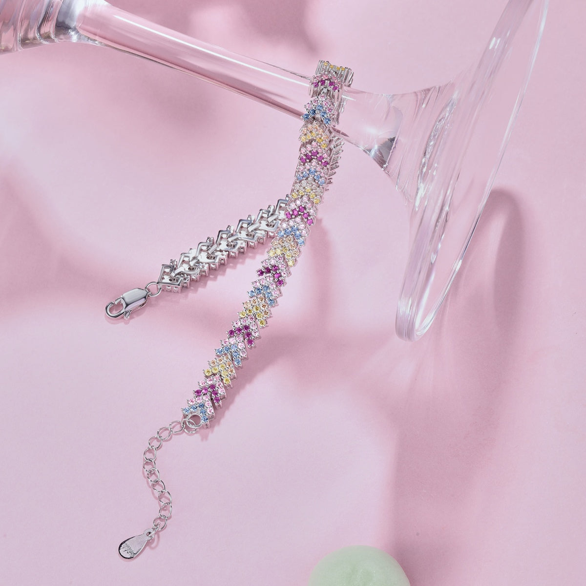 [Clover Schmuck]Verziertes funkelndes Party-Armband mit Rundschliff