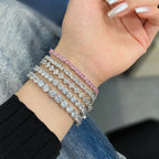 [Clover Jewelry]0.5 Karat Aufwendiges Prinzessschliff Alltagsarmband