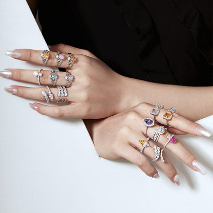 [Clover Jewelry] Einzigartiger, lebendiger Alltagsring in Schlangenform