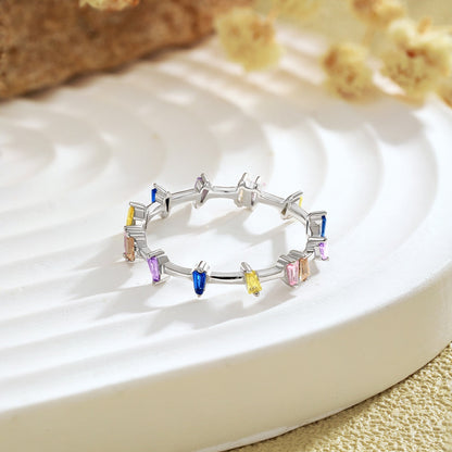 [Clover Jewelery]Unique Trapezoid Cut Daily Ring