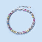 [Clover Jewelry]Funkelndes buntes Smaragdschliff Party Armband