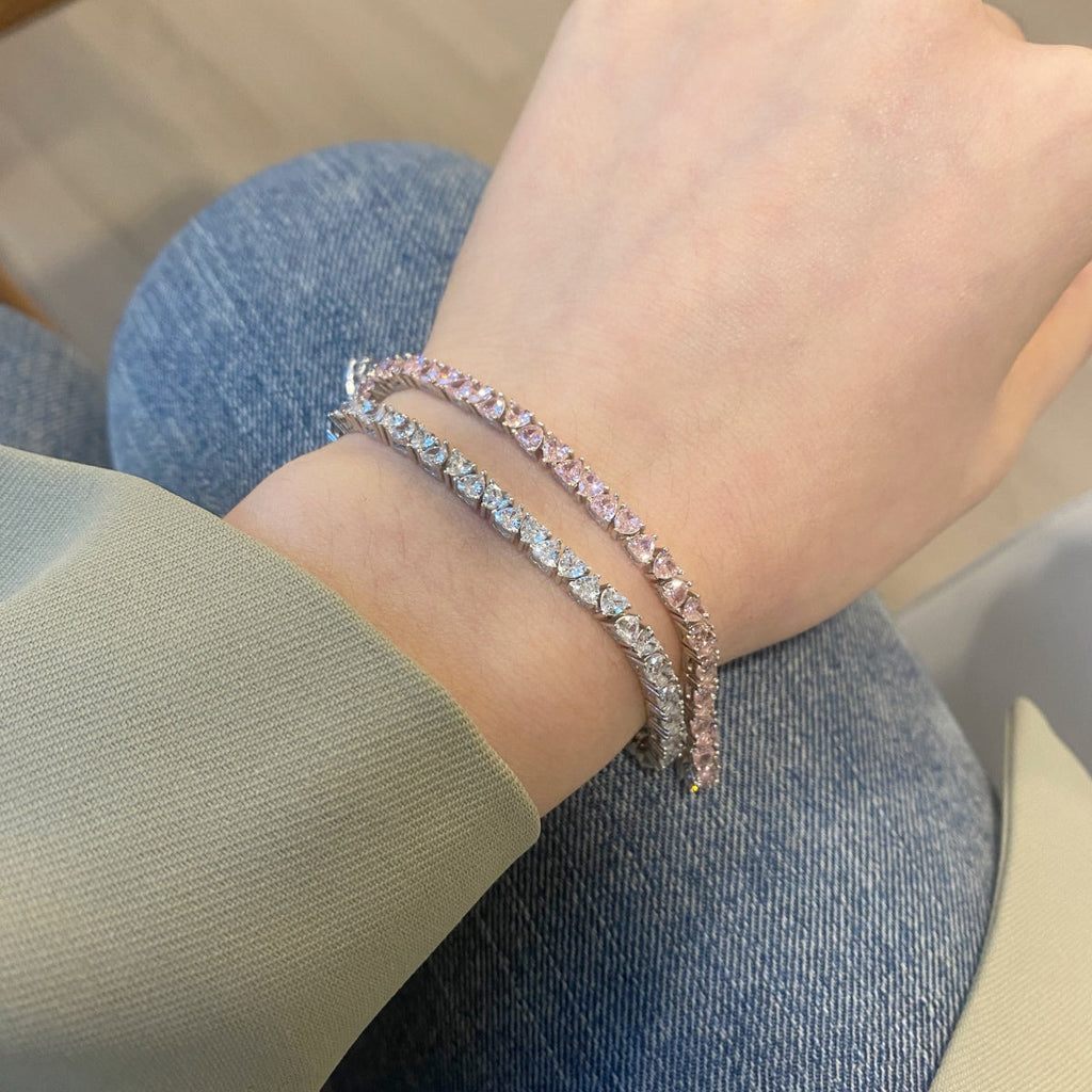 [Clover Jewelry]Funkelndes romantisches Herzform-Armband für Verliebte