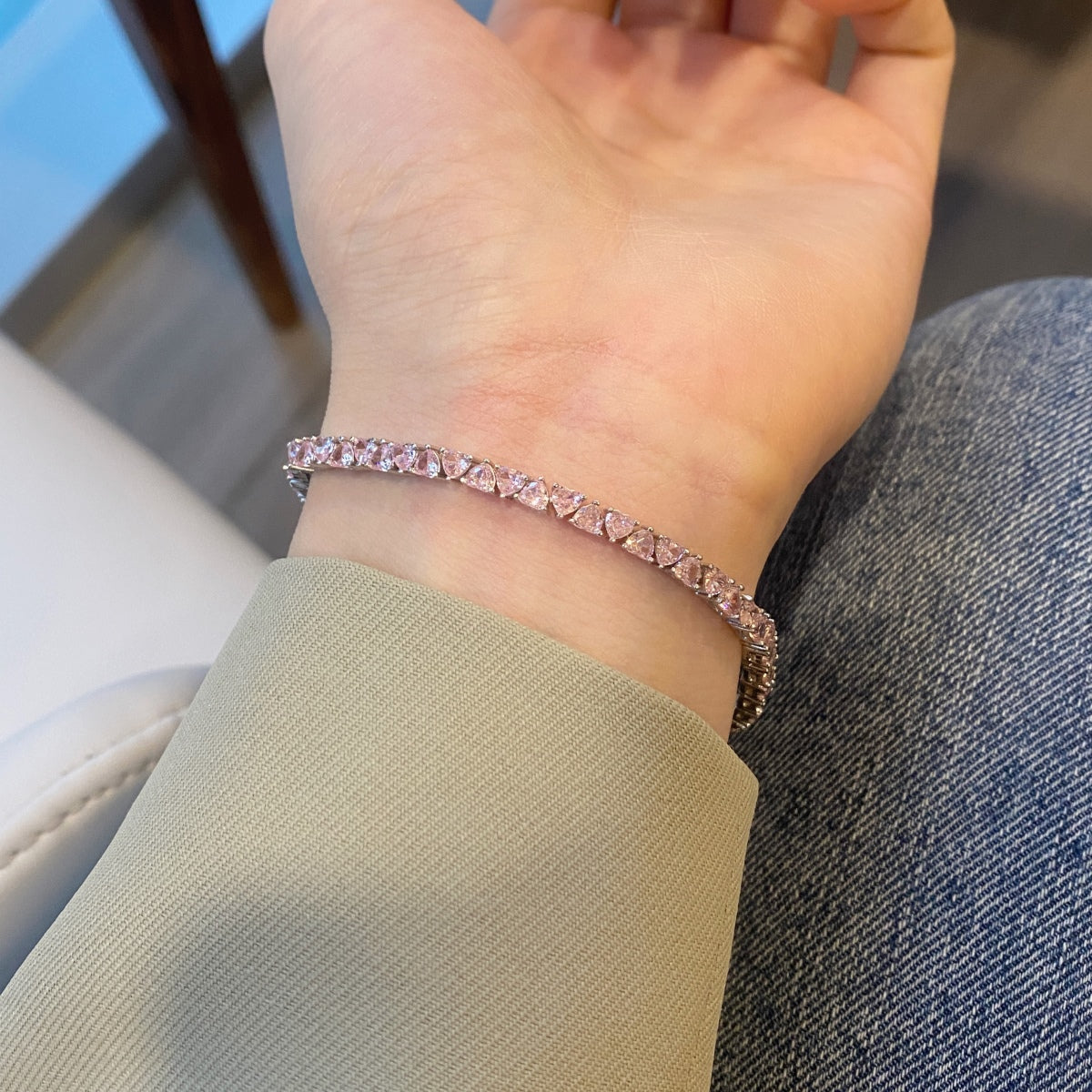 [Clover Jewelry]Funkelndes romantisches Herzform-Armband für Verliebte