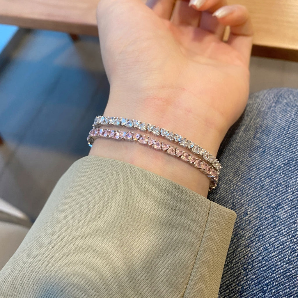 [Clover Jewelry]Funkelndes romantisches Herzform-Armband für Verliebte