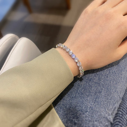 [Clover Jewellery]0,75 Karat schillerndes Hochzeitsarmband im Rundschliff