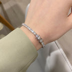 [Clover Schmuck]Luxuriöses, aufwendig verziertes Tennisarmband mit runden Brillanten