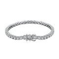 [Clover Schmuck]Luxuriöses, aufwendig verziertes Tennisarmband mit runden Brillanten