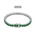 [Clover Jewelry]Funkelndes buntes Partyarmband mit rundem Schliff
