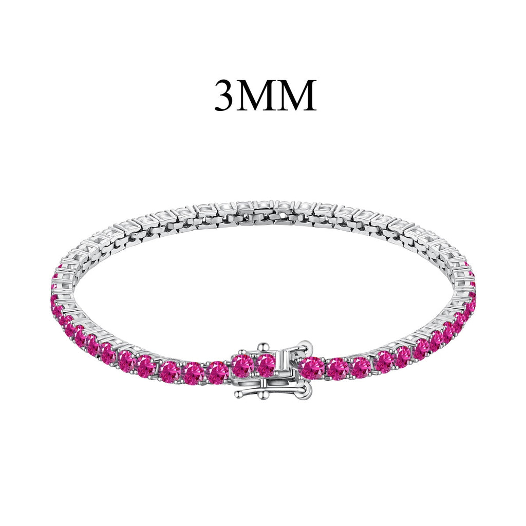 [Clover Jewelry]Funkelndes buntes Partyarmband mit rundem Schliff