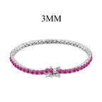 [Clover Jewelry]Funkelndes buntes Partyarmband mit rundem Schliff
