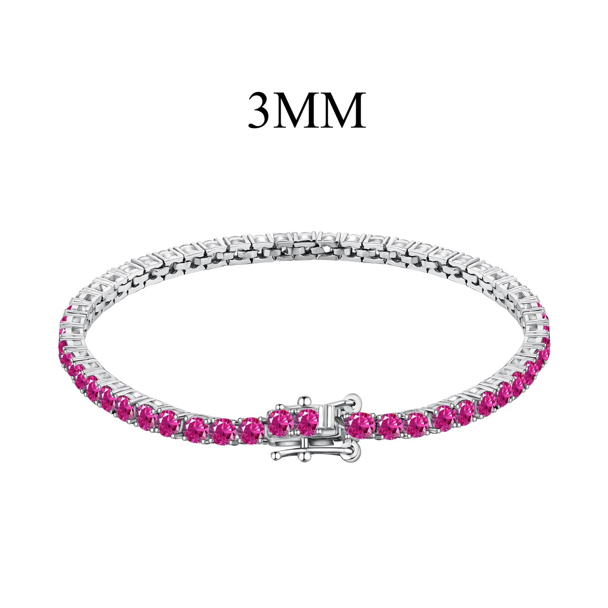 [Clover Jewelry]Funkelndes buntes Partyarmband mit rundem Schliff