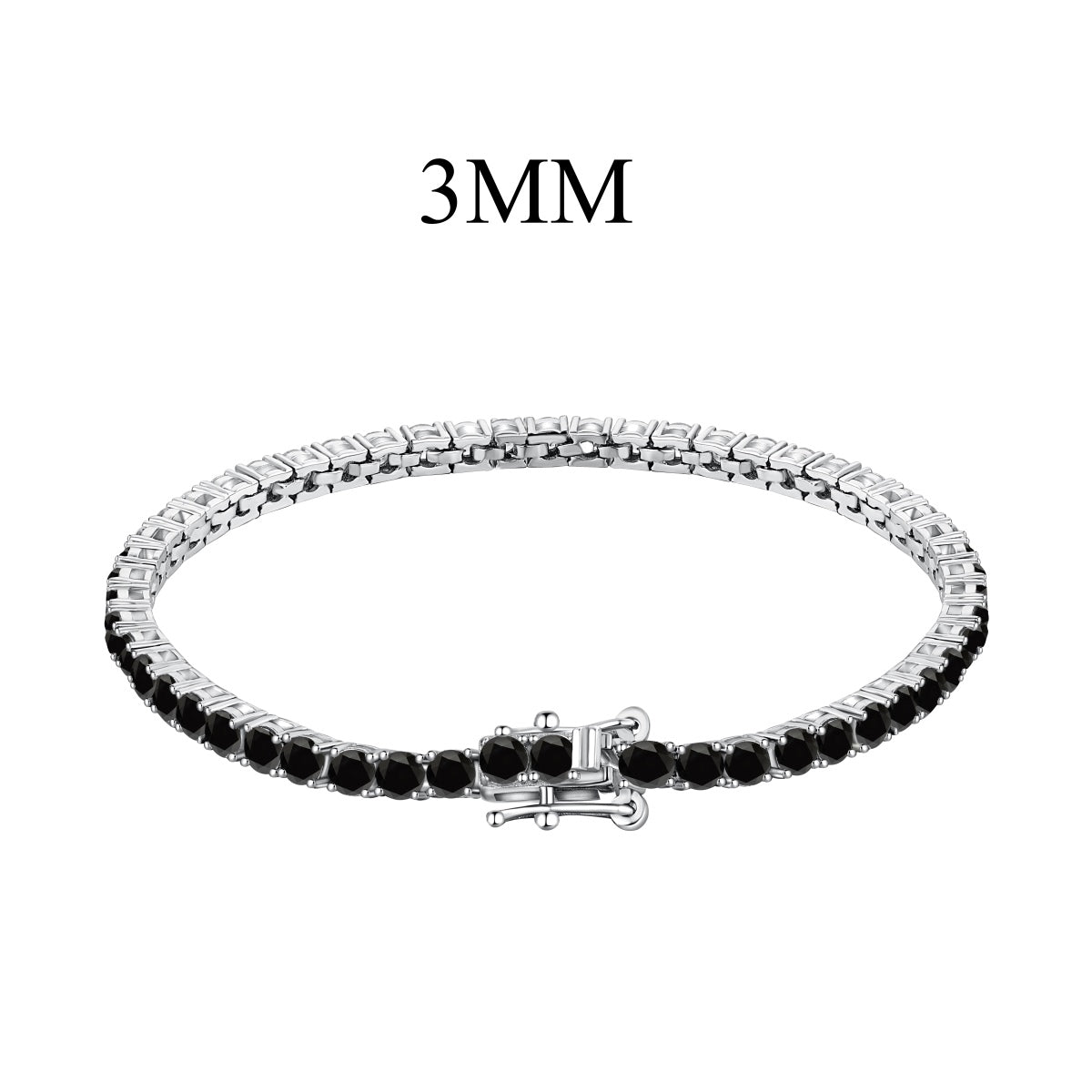 [Clover Jewelry]Funkelndes buntes Partyarmband mit rundem Schliff