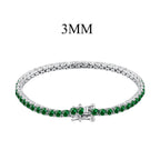 [Clover Jewelry]Funkelndes buntes Partyarmband mit rundem Schliff